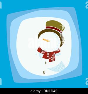 Pupazzo di neve clip art Illustrazione Vettoriale