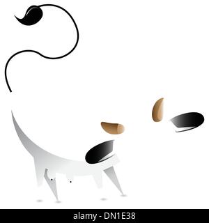 Carino il vettore vacca lucida Illustrazione Vettoriale