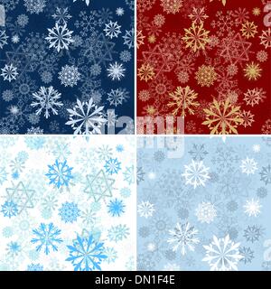 Seamless schema a fiocco di neve Illustrazione Vettoriale