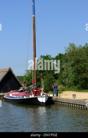 Norfolk Wherry fiducia nave l'Albion su Norfolk Broads Foto Stock