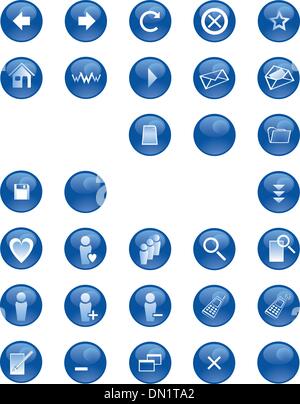 Vari pulsanti per l'utilizzo del Web Illustrazione Vettoriale