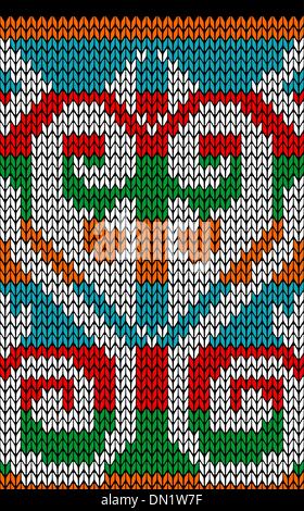Lavorate a maglia tradizionale modello di colori Illustrazione Vettoriale