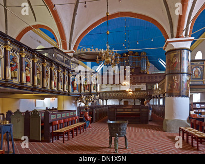 Interno della chiesa di San Severo a Otterndorf, Land Hadeln, Bassa Sassonia, Germania Foto Stock