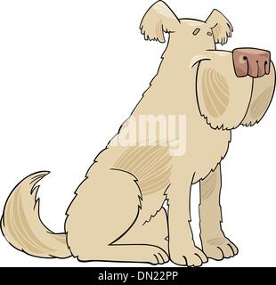 Sheepdog shaggy dog cartoon illustrazione Illustrazione Vettoriale