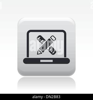 Illustrazione Vettoriale del calcolatore isolato icona del design Illustrazione Vettoriale