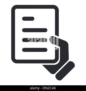 Illustrazione Vettoriale di isolato icona documento Illustrazione Vettoriale