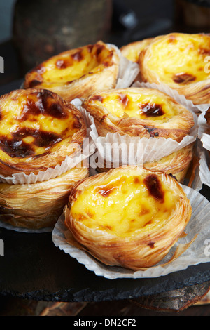 Pasteis de nata, crema pasticcera crostate, Pasteis De Belem, Lisbona, Portogallo Foto Stock