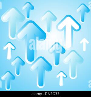 Sullo sfondo il vettore a freccia Illustrazione Vettoriale