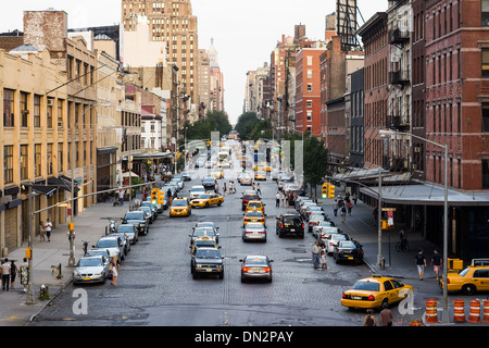 West 14th Street, Confezionamento carne District di New York, dall'HighLine Foto Stock