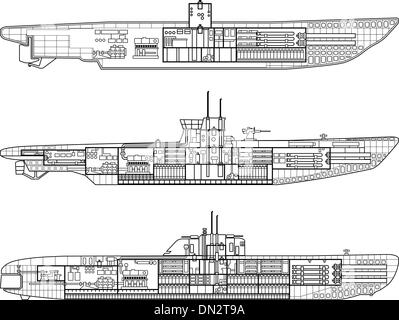 Sommergibile Illustrazione Vettoriale