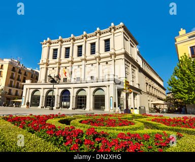 "Teatro Real' opera house a Plaza de Oriente square. Madrid. Spagna Foto Stock