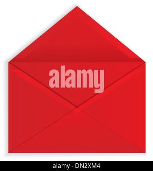 Busta rossa vettore aperto Illustrazione Vettoriale