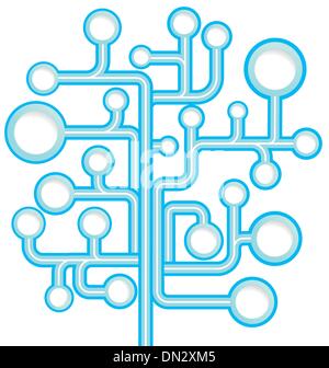 Round discorso bolla del vettore ad albero Illustrazione Vettoriale