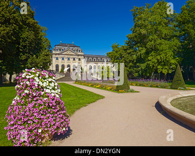 Il giardino del castello con aranciera a Fulda, Hesse, Germania Foto Stock