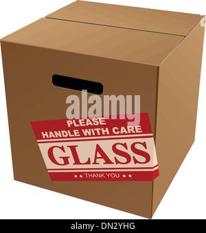Il confezionamento di oggetti fragili Illustrazione Vettoriale