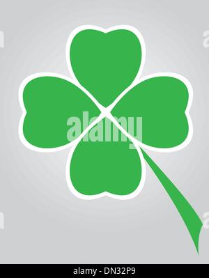 foglia di trifoglio Illustrazione Vettoriale