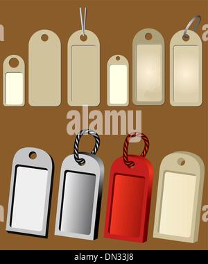 Set di vettore tag ed etichette Illustrazione Vettoriale