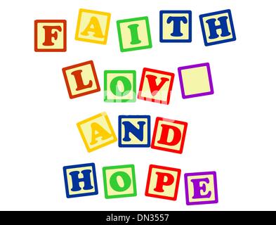 La fede di amore e di speranza Illustrazione Vettoriale