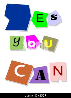 Sì è possibile - slogan motivazionale Illustrazione Vettoriale