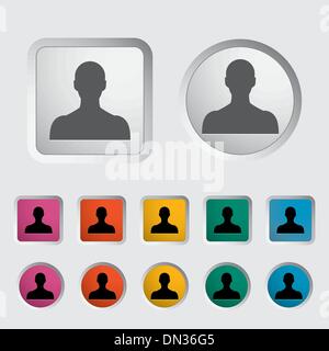 Persona sola icona. Illustrazione Vettoriale