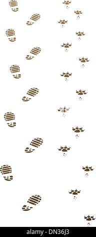 Piede di vettore di stampe Illustrazione Vettoriale