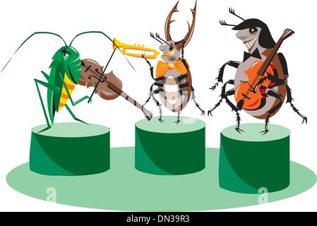 Gli animali la riproduzione di strumentazione Illustrazione Vettoriale