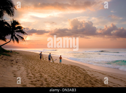 HAWAII OAHU - Sunset Beach Park, North Shore Oahu Island, Stato delle Hawaii, STATI UNITI D'AMERICA, Oceano Pacifico Foto Stock