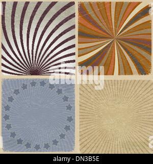 Set di sfondo vintage con elementi di grunge Illustrazione Vettoriale