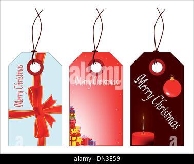 Natale set di tag Illustrazione Vettoriale
