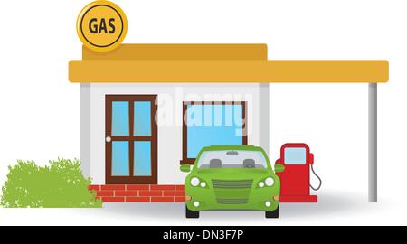 Stazione di gas Illustrazione Vettoriale