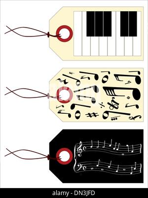 Tag musicali Illustrazione Vettoriale