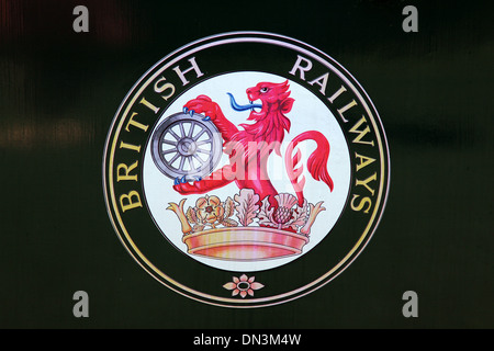 Un 1965 British Railways red lion segno. Foto Stock