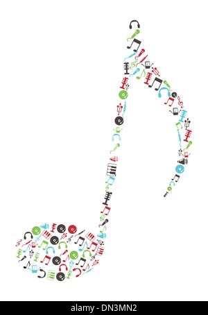 Icone di musica Illustrazione Vettoriale