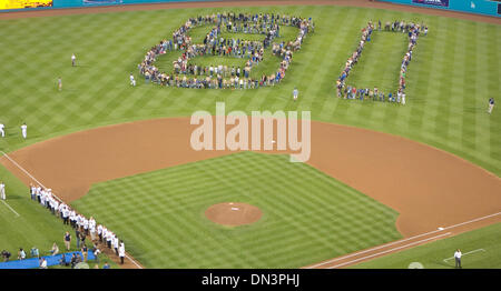 Set 18, 2006; Los Angeles, CA, Stati Uniti d'America; membri del Los Angeles Dodgers' 1981 team ha celebrato il venticinquesimo anniversario del loro campionato World Series a Dodger Stadium prima che la partita contro i San Diego Padres in Los Angeles. Credito: foto di Armando Arorizo/ZUMA premere. (©) Copyright 2006 by Armando Arorizo Foto Stock