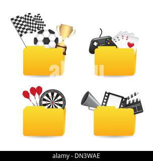 Icone di divertimento Illustrazione Vettoriale