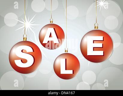 Vendita palle di Natale Illustrazione Vettoriale