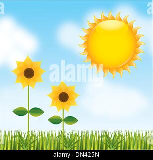 Girasole Illustrazione Vettoriale