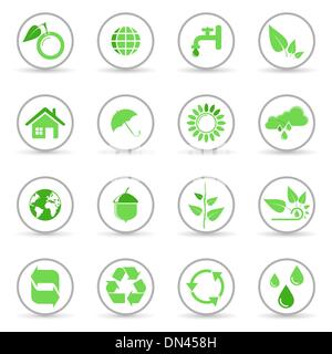 Icone ambientali Illustrazione Vettoriale