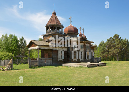 Il Taltsy Museo di architettura e di etnografia (l'architettura in legno museo), vicino a Irkutz, Siberia, Russia Foto Stock