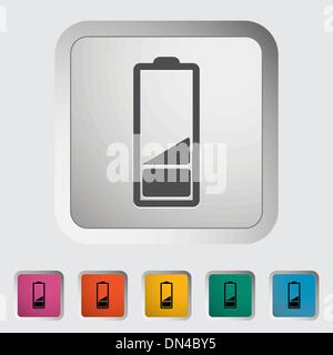La carica della batteria, singola icona. Illustrazione Vettoriale