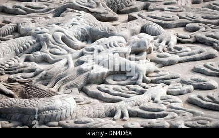 Grande scultura in pietra nella città proibita a Pechino, Cina Foto Stock