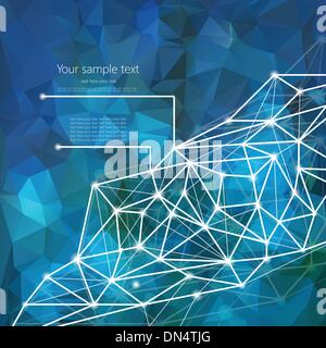 Abstract sfondo geometrico con posto per il vostro testo. Illustrazione Vettoriale