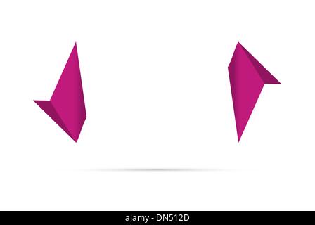 Carta origami modello di stile Illustrazione Vettoriale