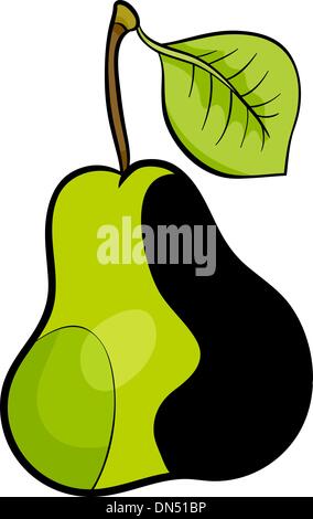 Pera frutta illustrazione cartoon Illustrazione Vettoriale