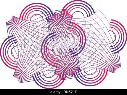 Sfondo bianco linee geometriche arte vettoriale Illustrazione Vettoriale