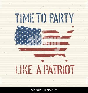 American poster patriottica, vettore EPS10 Illustrazione Vettoriale