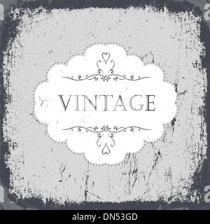 Vintage scheda grunge nella gamma monocromatica. Vettore Illustrazione Vettoriale
