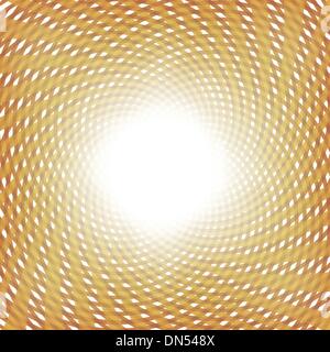 Sunburst illusione ottica raggi astratta, vettore. Illustrazione Vettoriale