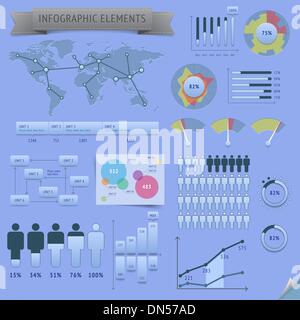 Infografico elementi di design Illustrazione Vettoriale