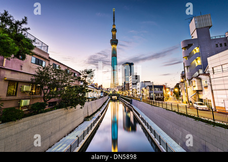 Tokyo, Giappone Sumida Ward cityscape. Foto Stock